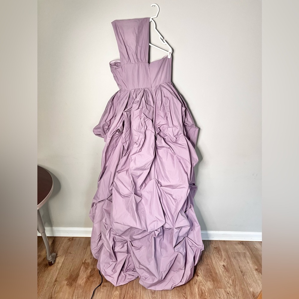 LoveShackFancy Adair High Low Taffeta Maxi Dress In Purple Size 12/XL Prom - Picture 6 of 10